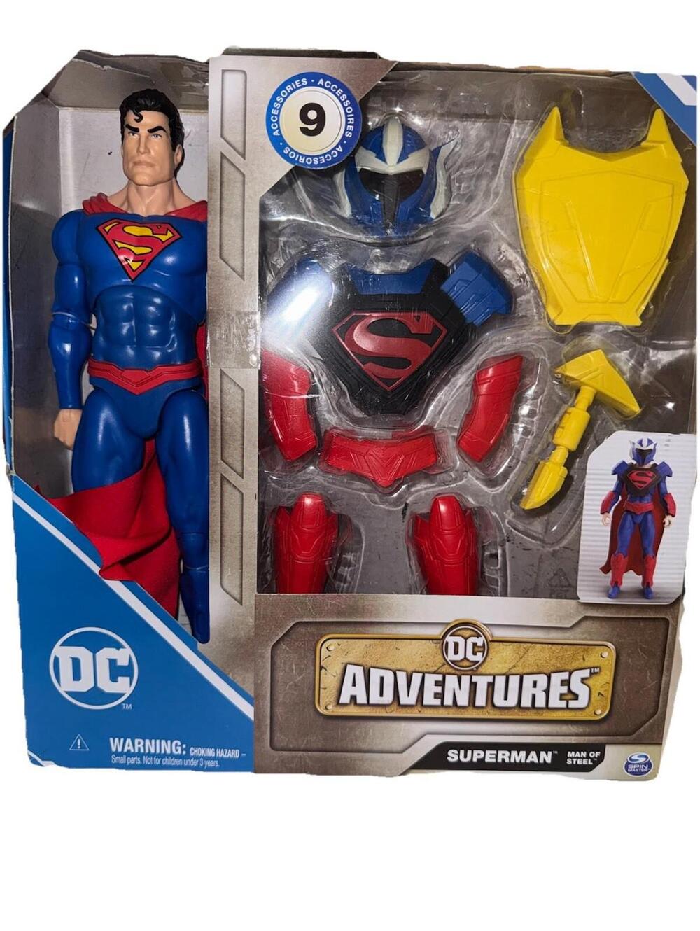 Superman Man Of Steel Action Figure 12" DC Adventures With Armour Suit New